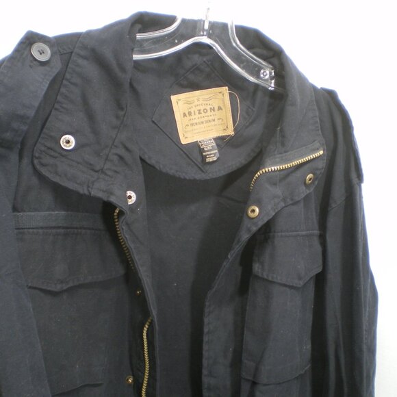 Arizona Jean Company Black Long Light Zippered Jacket, Size XL - Picture 2 of 11